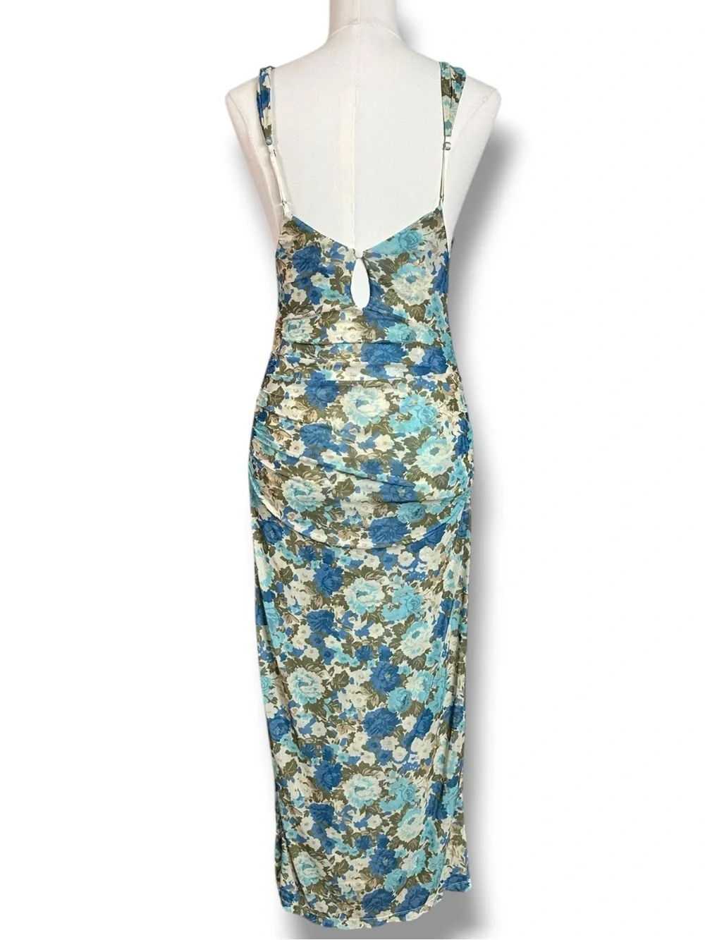 Free People Retro 90s Y2K Long Live Floral  Mesh Slip Midi Dress Size Large NWT